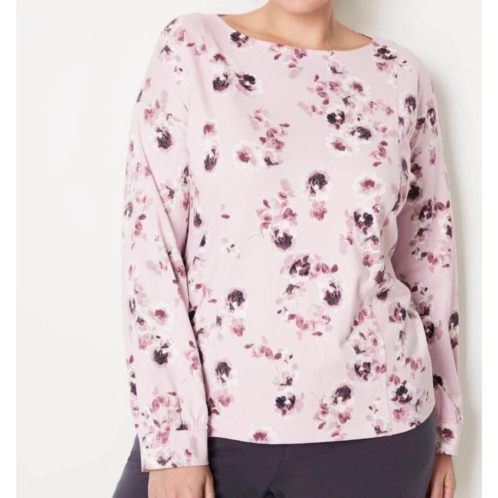 J. Jill Womens Organic Cotton Pure Jill Seamed Boat-Neck Sweatshirt Size‎ Large